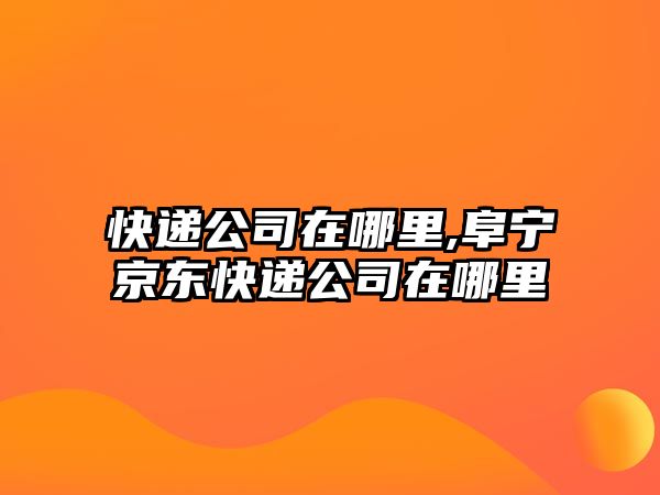 快遞公司在哪里,阜寧京東快遞公司在哪里