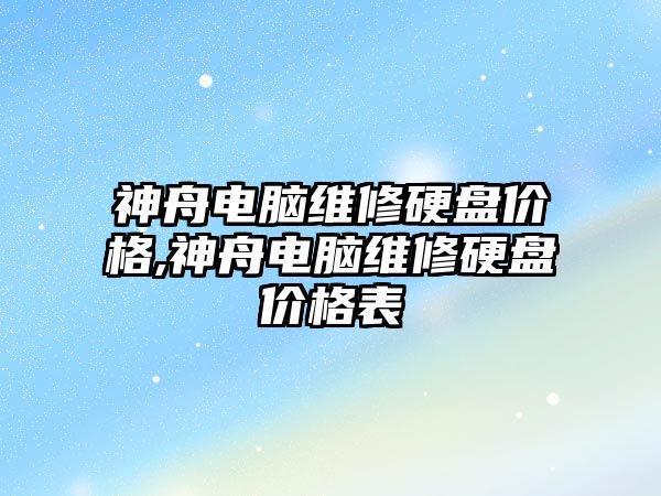 神舟電腦維修硬盤價格,神舟電腦維修硬盤價格表