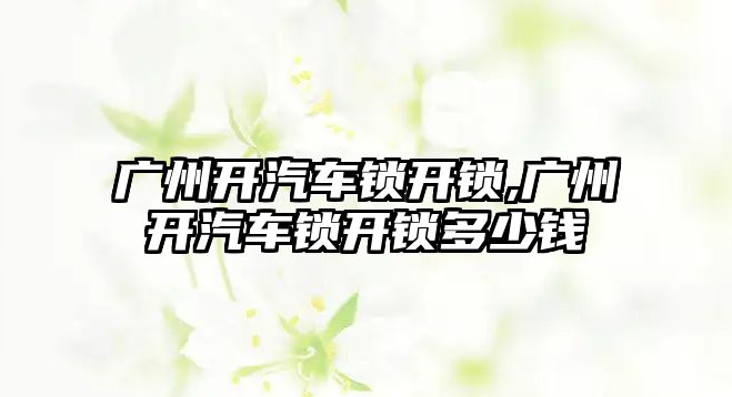 廣州開汽車鎖開鎖,廣州開汽車鎖開鎖多少錢